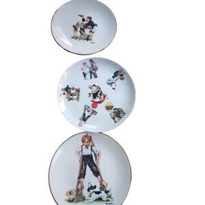 Norman Rockwell Plates (3)